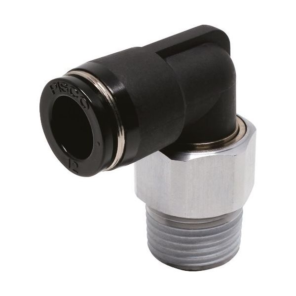 日本ピスコ PISCO ロータリジョイント エルボチューブ12ネジR1/2 RL1204 1個 809-5745（直送品）