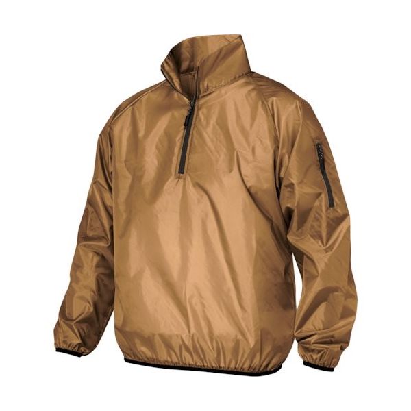 喜多 ハーフジップハイネックヤッケ(ヤッケプラス) フードなしタイプ ベージュ 3L NO15-BEI-3L 1着 338-0318（直送品）