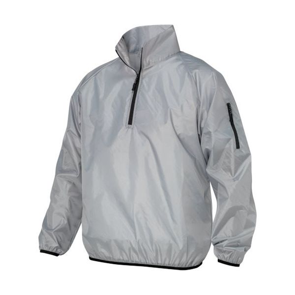 喜多 ハーフジップハイネックヤッケ(ヤッケプラス) フードなしタイプ グレー M NO15-GRY-M 1着 338-0350（直送品）