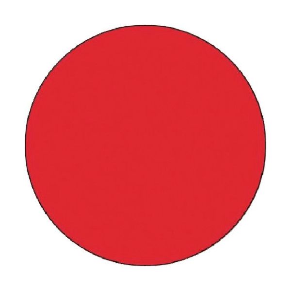 つくし工房 つくし ステッカー 丸型無地 赤 850-A 1枚 185-2640（直送品）