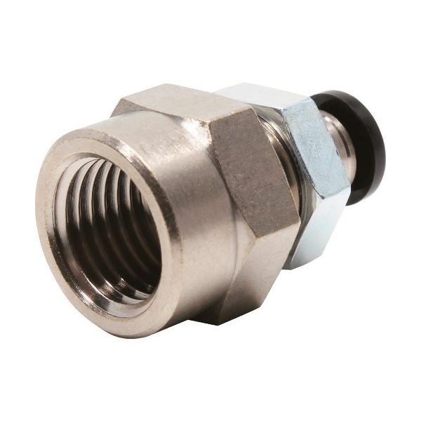 日本ピスコ ピスコ チューブフィッティング メス隔壁ストレートチューブ4ネジR1/4 PMF402 1セット(10個) 809-5668（直送品）