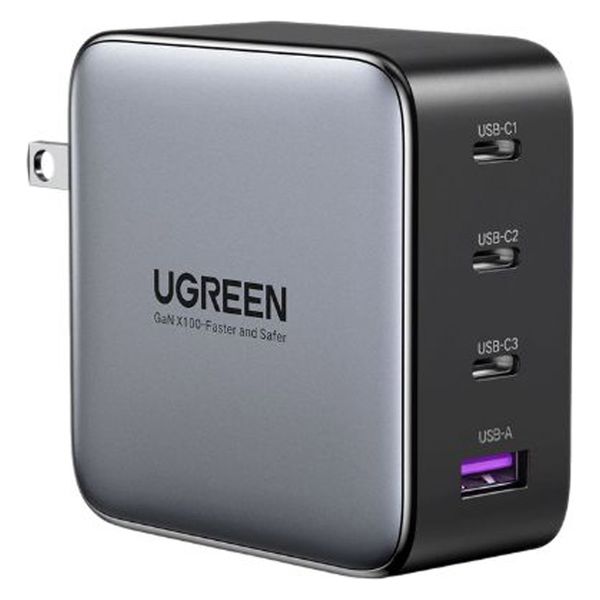 UGREEN(ユーグリーン) PD対応 Nexode 急速充電器 65W 3ポート(Type-C×2ポート、USB-A×1ポート) UGREEN Nexode PD 65W GaN Fast Black 10334 返品種別A