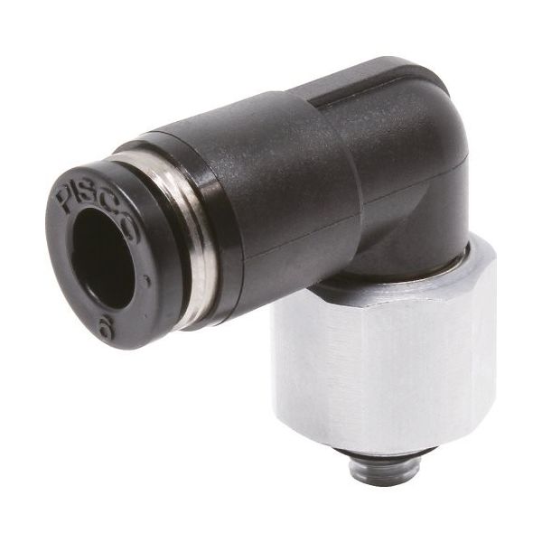 日本ピスコ PISCO ロータリジョイント エルボチューブ6ネジM5X08 RL6M5 1個 809-5749（直送品）