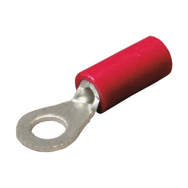 ニチフ 絶縁被覆付圧着端子(R形) 丸形 絶縁筒部ストレートタイプ(100PCS) TGV 1.25-3.5M-RED（直送品）