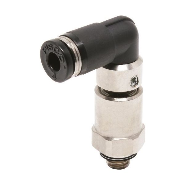 日本ピスコ PISCO ハイロータリジョイント エルボチューブ4ネジM6X1 RHL4M6 1個 809-5740（直送品）