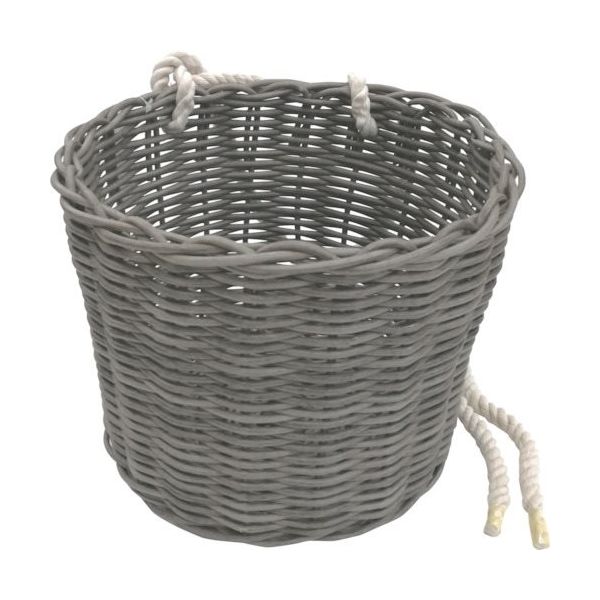 加藤伝蔵商店 伝蔵 PE腰籠 丸 グレー F333 1セット(8個) 383-2853（直送品）