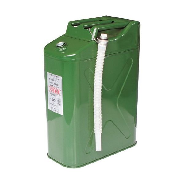 日本緑十字社 緑十字 防災用品 ガソリン携行缶 縦型 380389 1台 167-1739（直送品）