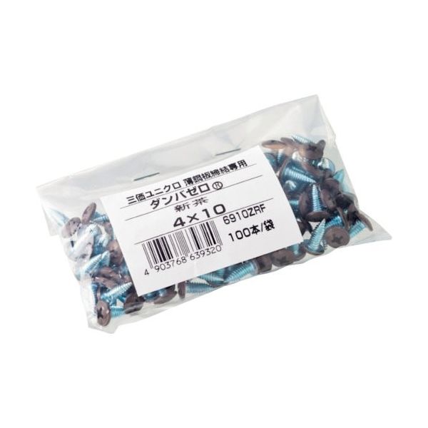 若井産業 WAKAI ダンバゼロ 袋入 白 4X10 6910ZWF 1セット(500本:100本×5袋) 386-6426（直送品）