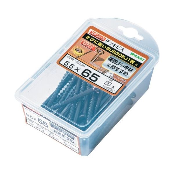 若井産業 WAKAI ステンレス デッキビス バリューパック 5.5X65 SDB65V 1セット(100本:20本×5パック)（直送品）