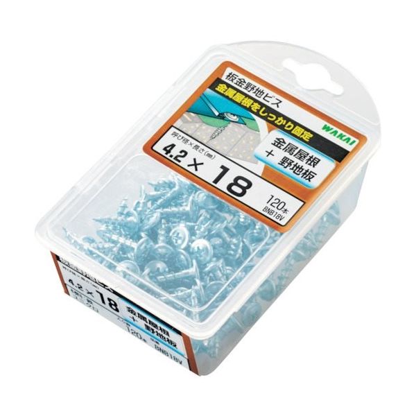 若井産業 WAKAI 板金野地ビス バリューパック 4.2X18 BNB18V 1セット(600本:120本×5パック) 385-5493（直送品）