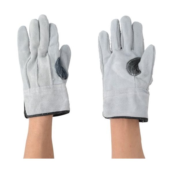 川西工業 川西 牛床革特厚黒アテ付 1P Lサイズ 2283-L 1セット(10双) 123-6037（直送品）