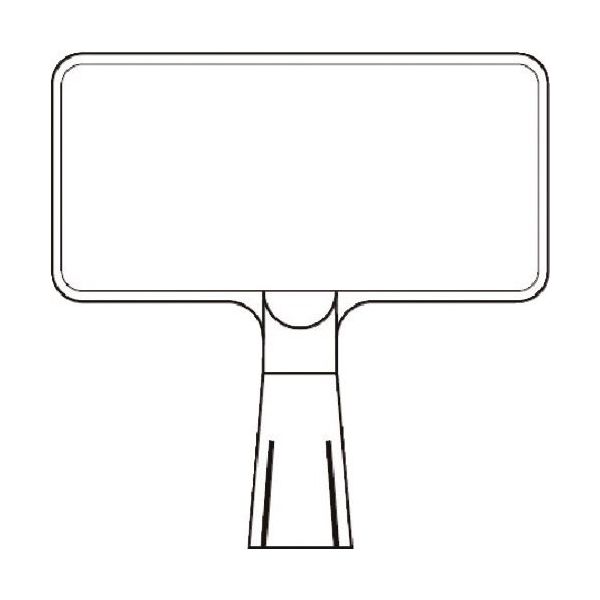 つくし工房 つくし コーンサインスタンド ヨコ型片面 ー無地ー 白 CS-49 1台 184-4727（直送品）