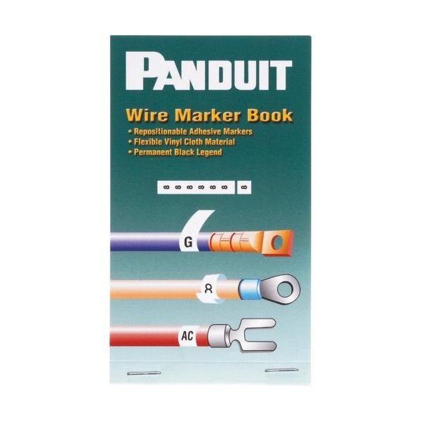 PANDUIT マーカーブック ポケットサイズ 印字済み ビニルクロス 耐油性 耐摩耗性 表示文字46~90 10ページ/冊 PCMBー14（直送品）