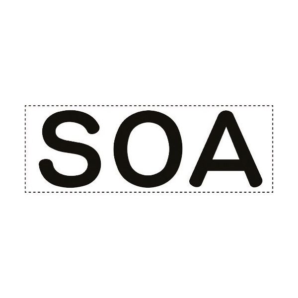 ユニット カッティング文字 SOA 427-16 1枚 164-4582（直送品）