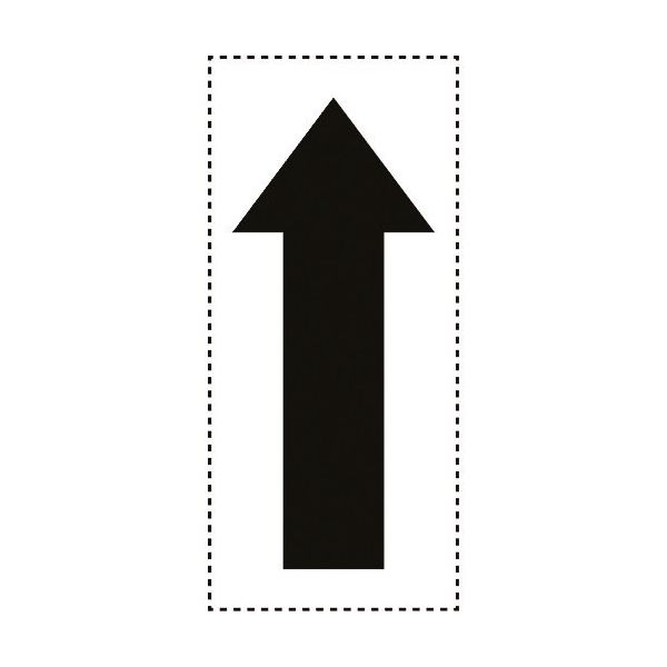 ユニット カッティング矢印 方向表示 黒 中 427-32 1組(10枚) 164-4592（直送品）
