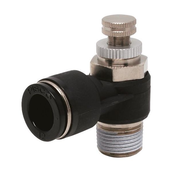 日本ピスコ ピスコ スロットルバルブ エルボ チューブ12MMネジR3/8 JNC1203 1個 809-5489（直送品）