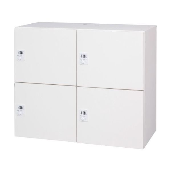 ダイシン工業 DAISHIN パーソナルロッカー4人用 ホワイト色 プッシュ錠タイプ 投入孔無し L945-07PLP-W 1台（直送品）
