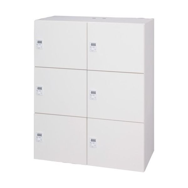 ダイシン工業 DAISHIN パーソナルロッカー6人用 ホワイト色 プッシュ錠タイプ 投入孔無し L945-11PLP-W 1台（直送品）