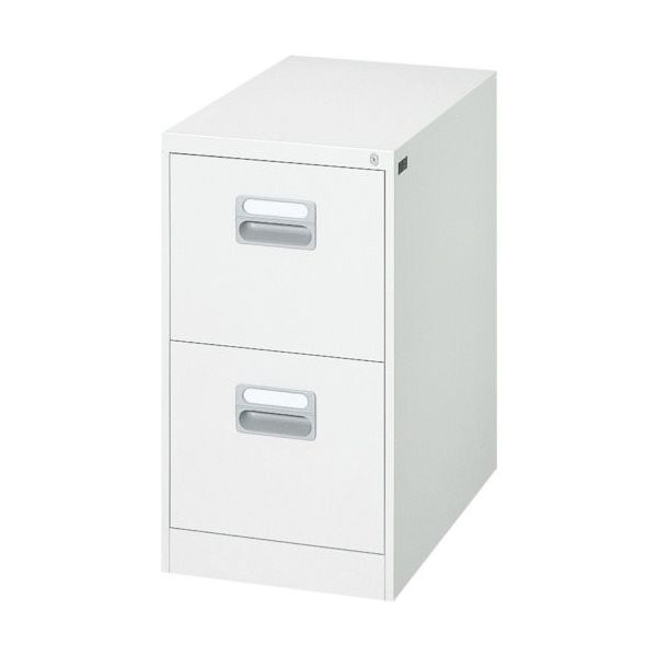 ダイシン工業 DAISHIN ファイリングキャビネットA4タイプ2段 ホワイト色 A4-2.76W 1台 362-1631（直送品）