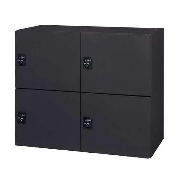 ダイシン工業 DAISHIN パーソナルロッカー4人用 ブラック色 ダイヤル錠タイプ 投入孔無し L945-07PLD-B 1台（直送品）