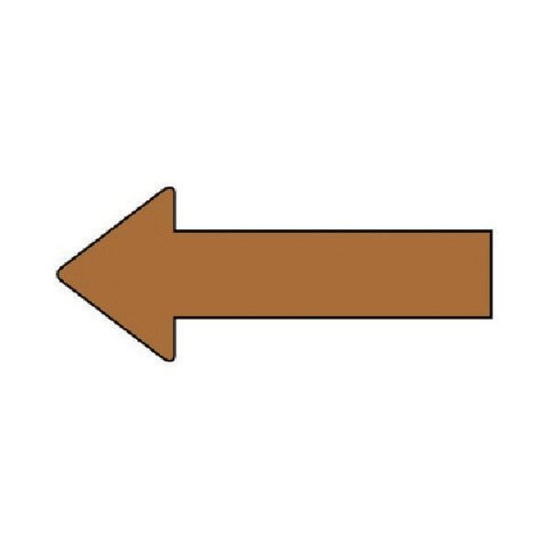 ユニット 配管ステッカー 方向表示 茶(中) 40×100 10枚組 AS.23.6M 1組(10枚) 745-7863（直送品）