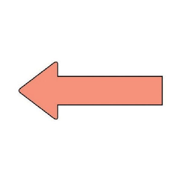 ユニット 配管ステッカー 方向表示 うすい黄赤(大) 50×130 10枚組 AS.23.7L 1組(10枚) 745-7898（直送品）