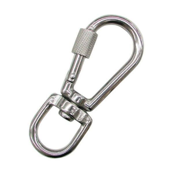 水本機械製作所 水本 ステンレス 環付スナップフック NBL型(スイベルタイプ) 線径4mm NBL-4 1個 336-6414（直送品）