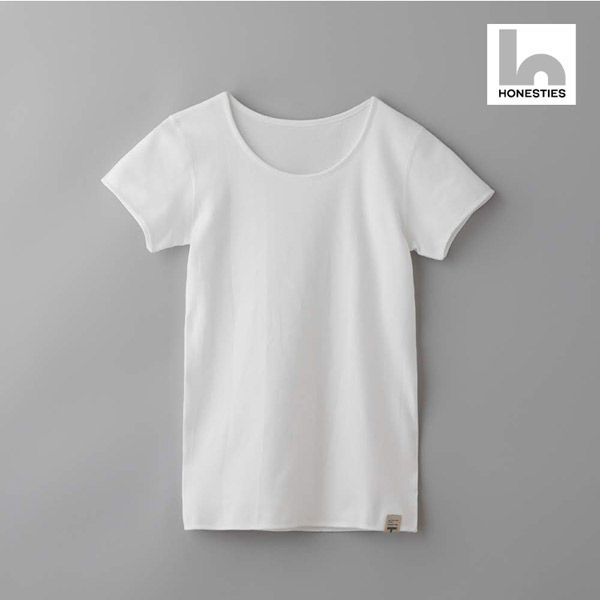 HONESTIES　国産裏表なしKIDS　Tシャツ/白/130　1着（直送品）