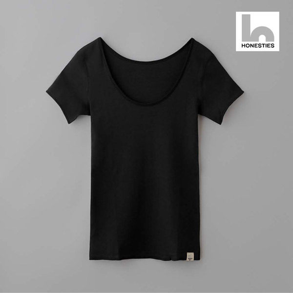 HONESTIES　国産裏表なしＷＯＭＡＮ　Tシャツ/黒/S　1着（直送品）