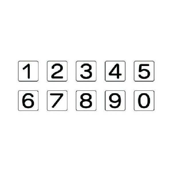 ユニット 配管ステッカー 数字1~0 各1(小) 40×40 10枚組 AS.24.20S 1組(10枚) 745-8151（直送品）
