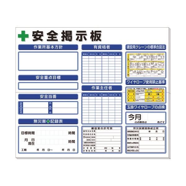 ユニット ◎安全掲示板法令許可票入横型白地 313-910AW 1セット 167-7606（直送品）