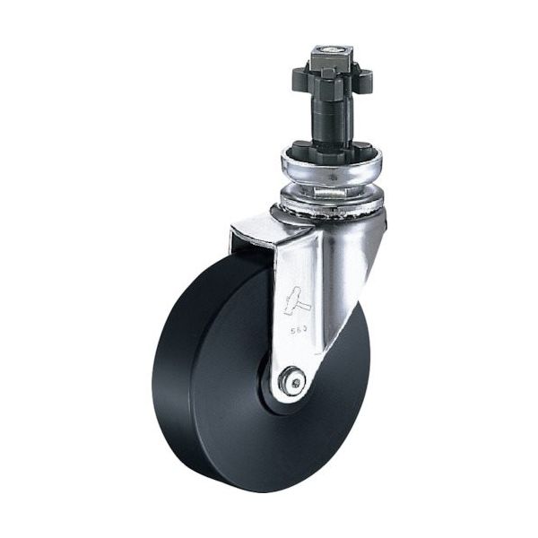 ハンマーキャスター ハンマー パイプ差込み旋回式MCナイロン車輪 100mm φ38用 4202EN-MC100 1個 814-3069（直送品）