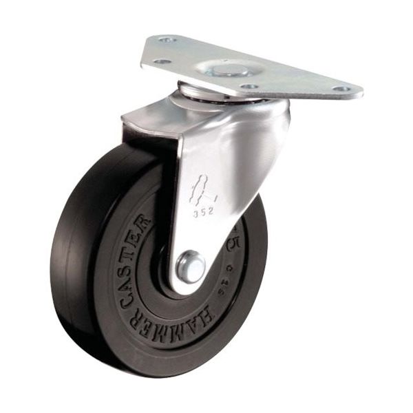 ハンマーキャスター ハンマー Eオールステンレスコーナー 旋回式ゴム車輪 65mm 220S0E-R65 1個 814-4151（直送品）
