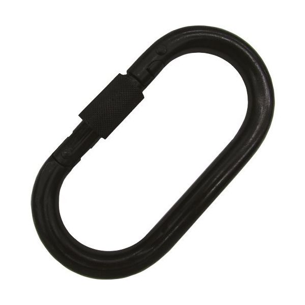 水本機械製作所 水本 ステンレス カラビナ(環付) 黒色塗装 線径10mm長さ90mm K-2MB 1個 317-6026（直送品）