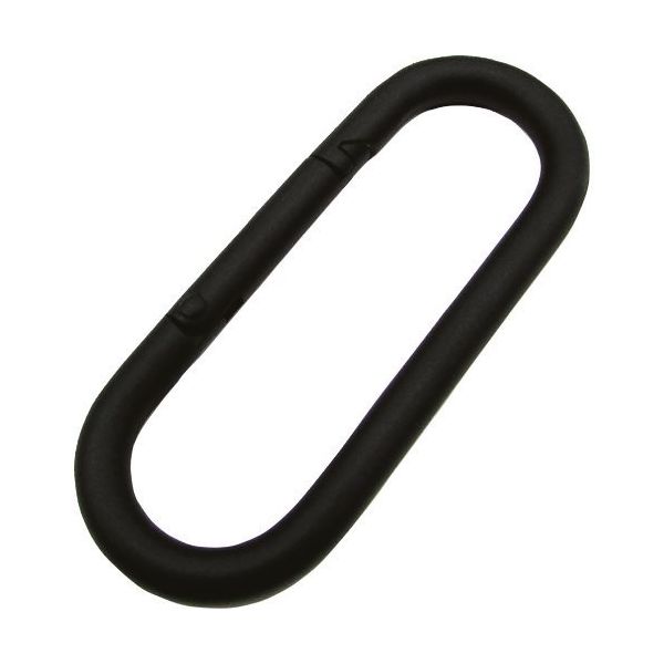 水本機械製作所 水本 ステンレス プチカラビナ(スタンダード型) 黒色塗装 線径6mm長さ66mm A-2843 1個 317-6009（直送品）