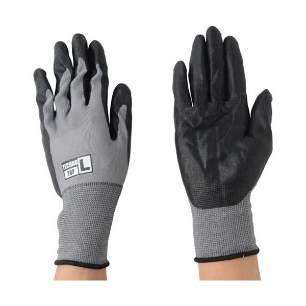 川西工業 川西 テクノトップ ブラック 3P Lサイズ 2987-L 1セット(15双:3双×5袋) 854-8501（直送品）