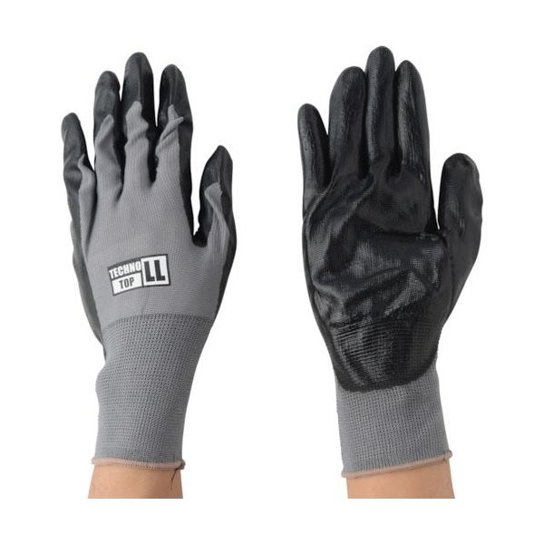 川西工業 川西 テクノトップ ブラック 3P LLサイズ 2987-LL 1セット(15双:3双×5袋) 854-8502（直送品）