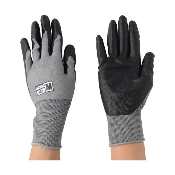 川西工業 川西 テクノトップ ブラック 3P Mサイズ 2987-M 1セット(15双:3双×5袋) 854-8503（直送品）