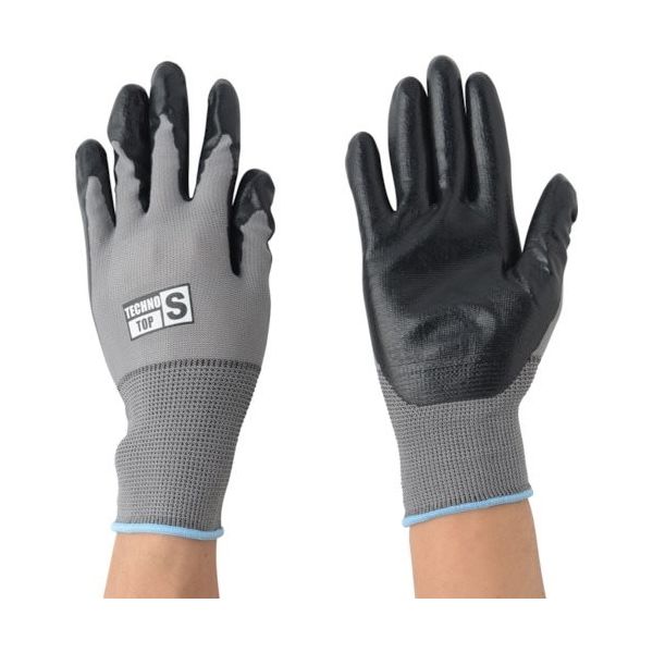 川西工業 川西 テクノトップ ブラック 3P Sサイズ 2987-S 1セット(15双:3双×5袋) 854-8504（直送品）