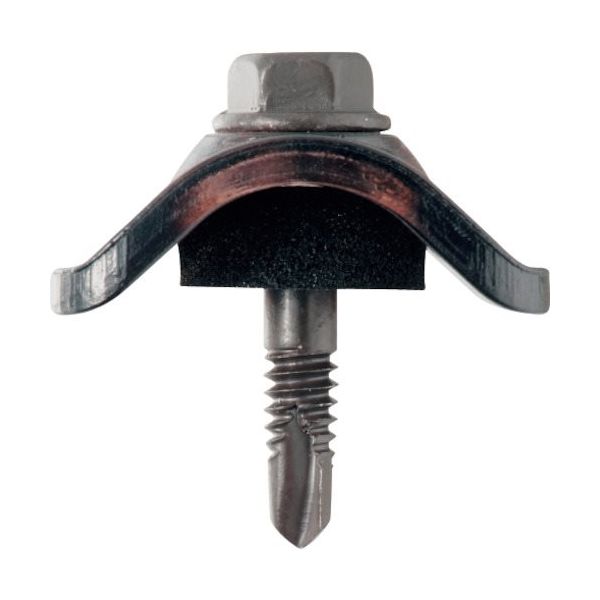 若井産業 WAKAI ダンバ 波座セット 鉄板小波用 ポリカ ブロンズ 5X29 (100本入) 682901P 1箱(100本)（直送品）