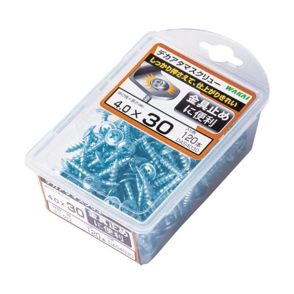 若井産業 WAKAI デカアタマスクリュー バリューパック 4.0X40 DAS4040 1セット(500本:100本×5パック)（直送品）