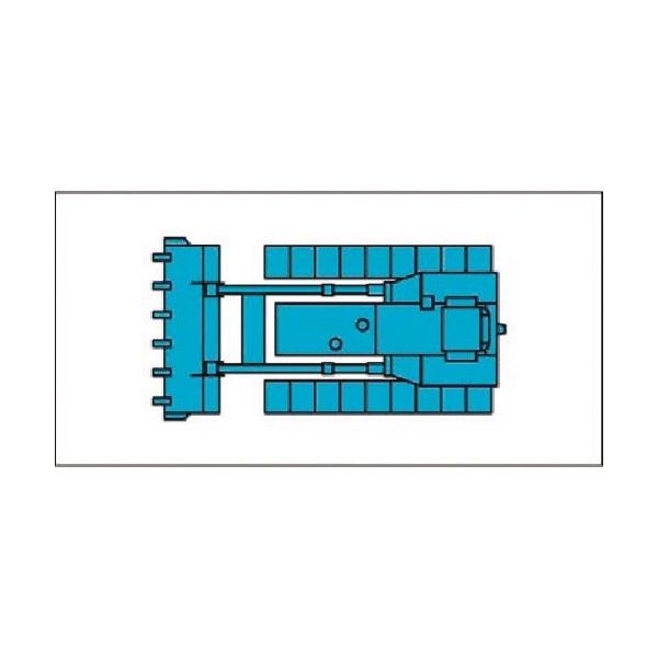 つくし工房 つくし ミニ重機マグネット平面タイプ ドーザショベル 大 MK-207A 1個 185-2797（直送品）