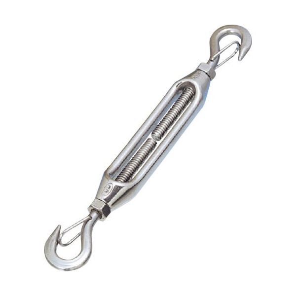 水本機械製作所 水本 枠式ターンバックル(フック&フック)外れ止め付 捻子径3分 A-1354 1個 316-8192（直送品）