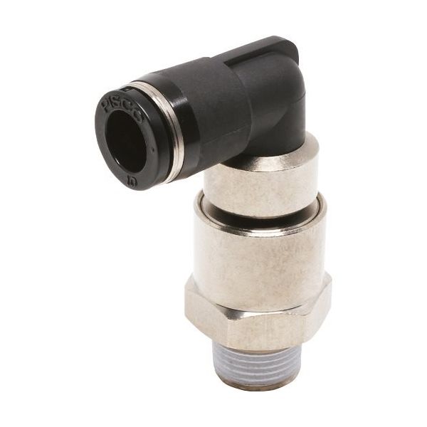 日本ピスコ PISCO ハイロータリジョイント エルボチューブ10ネジR3/8 RHL1003 1個 809-5735（直送品）