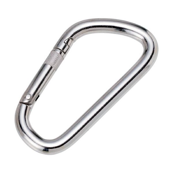 水本機械製作所 水本 ステンレス カラビナD型 SUS316 環なし KD-10A 316 1個 315-8599（直送品）