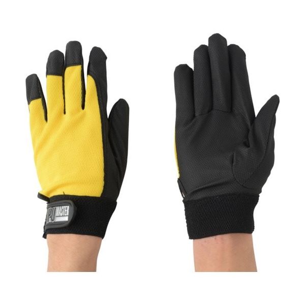 川西工業 川西 PUマスター イエロー 1P Sサイズ 2974Y-S 1セット(10双) 123-6097（直送品）