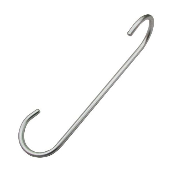 水本機械製作所 水本 アルミハンガーSフックツイスト(マットシルバー) 全長300mm ALHT-300MS 1個 336-6433（直送品）