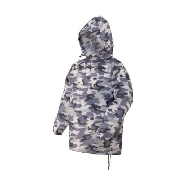 川西工業 川西 カモフラヤッケ グレー Mサイズ 4300G-M 1セット(5着) 854-5600（直送品）