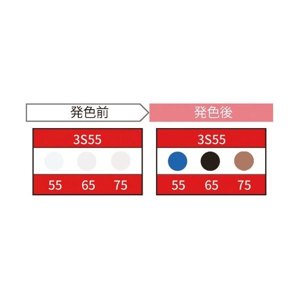 因幡電機産業 JAPPY サーモカラーセンサー(20枚入り) 3S55-JP 1箱(20枚) 369-8377（直送品）