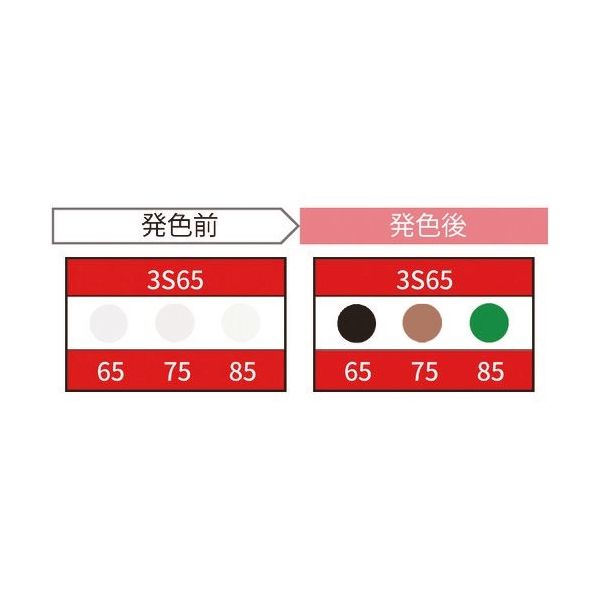 因幡電機産業 JAPPY サーモカラーセンサー(20枚入り) 3S65-JP 1箱(20枚) 369-6879（直送品）